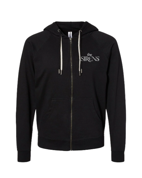 THE SIRENS Black Full-Zip Hooded Sweatshirt