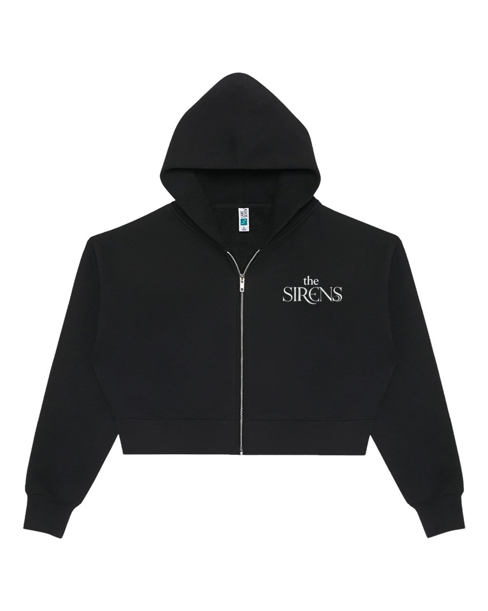 THE SIRENS Black Crop Zip